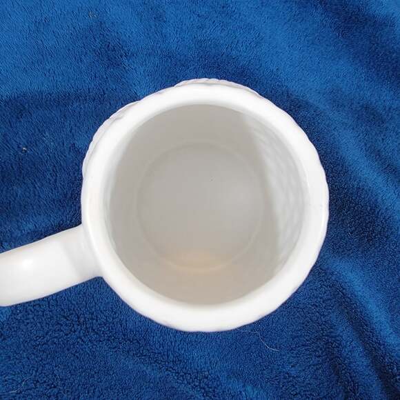 Maud Borud ceramic white owl coffee mug - Picture 3 of 4